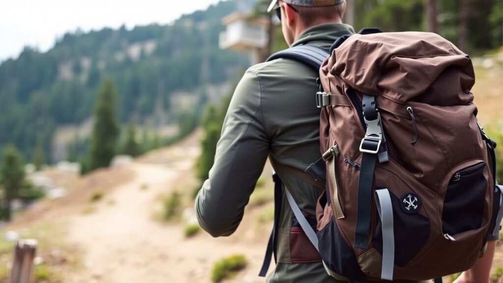 Человек в походе с рюкзаком