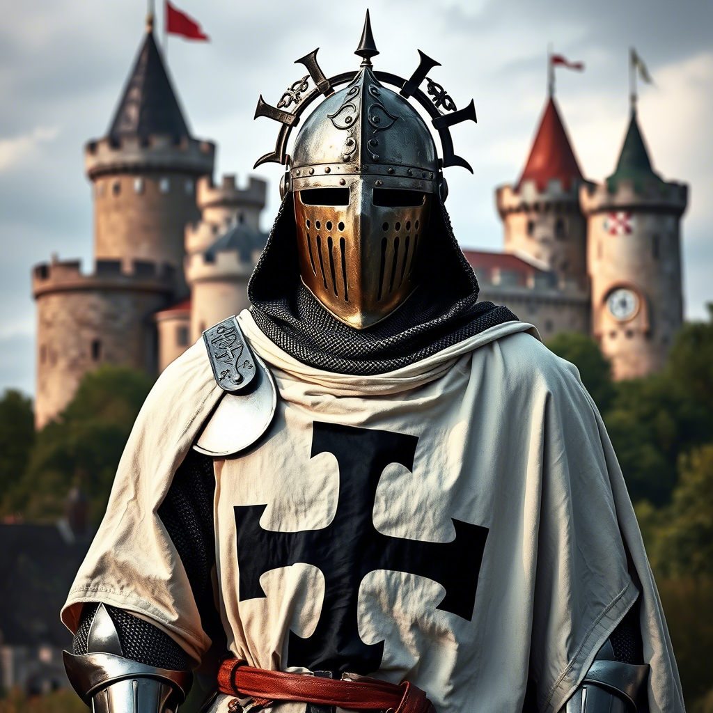 Рыцарь Тевтонского ордена в средневековой броне