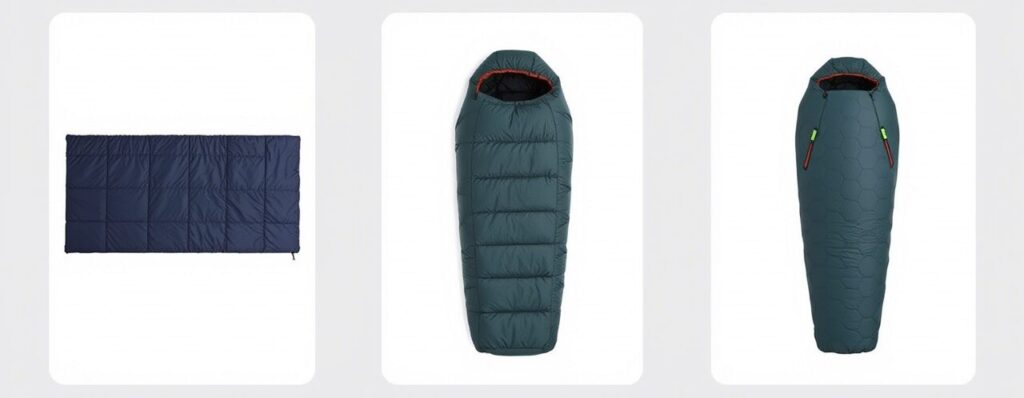Виды спальных мешков